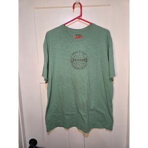 Life is Good Mens Large Green is Good Karma Graphic T-Shirt Sage Slub Tee